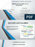 La pérdida de valores en la sociedad: respeto y honestidad