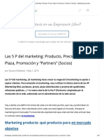 Las 5 P Del Marketing - Producto, Precio, Plaza, Promoción y "Partners" (Socios) - Marketing para Todos