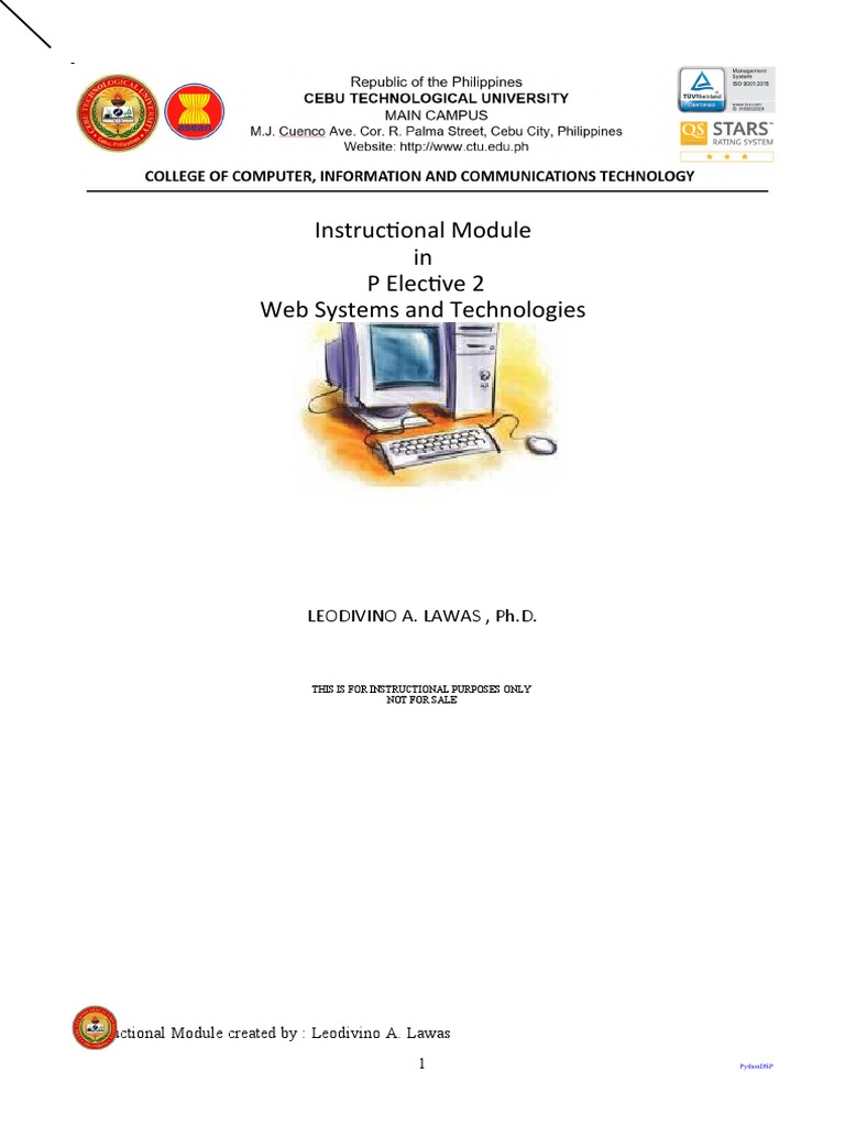 Web Development Instructional Module | PDF | Html Element | Html