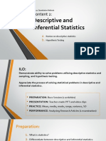 Content 2:: Descriptive and Inferential Statistics