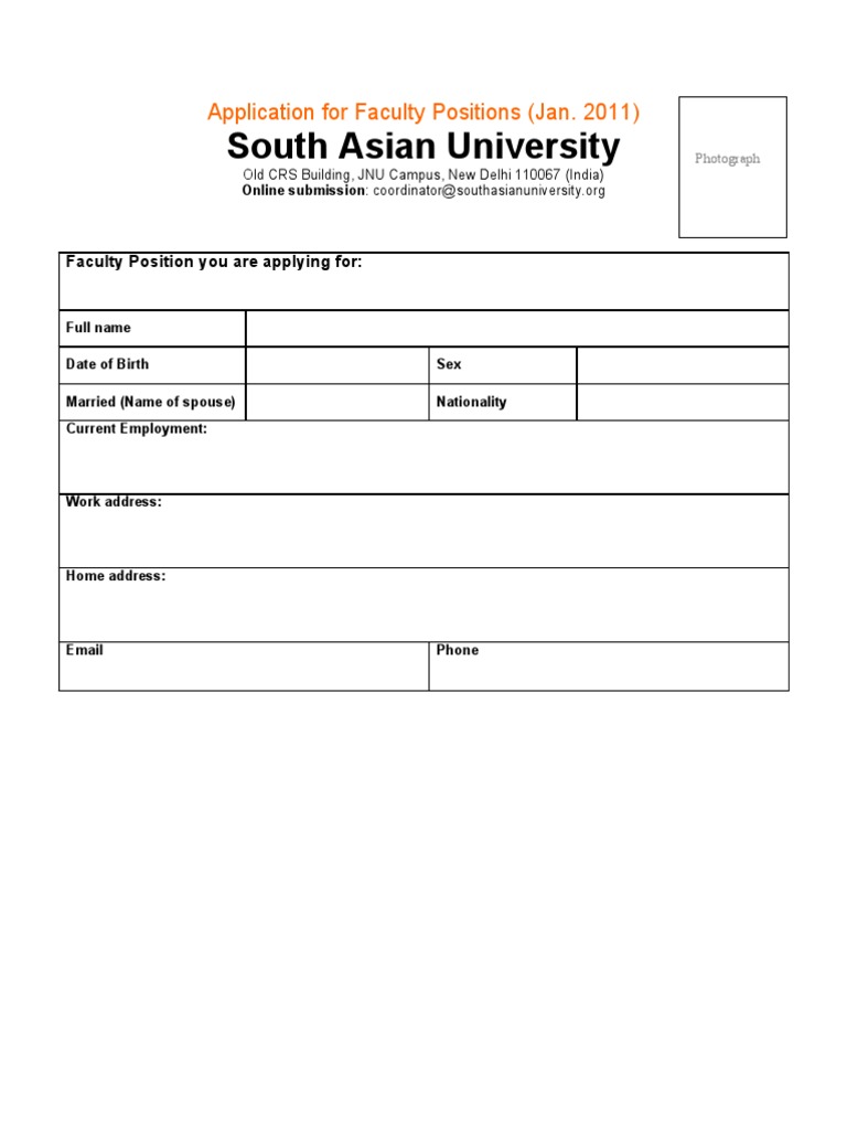 Application Form (Word) | PDF | Doctor Of Philosophy | Postgraduate ...