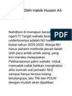 Target Wahabi Nahdlatul Ulama Bubar 2025-2030 Di Indonesia