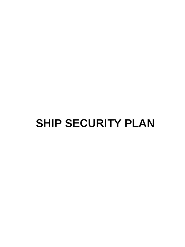 Ship Security Plan Overview | PDF