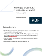 Petunjuk Tugas Presentasi SEISMIC HAZARD ANALYSIS