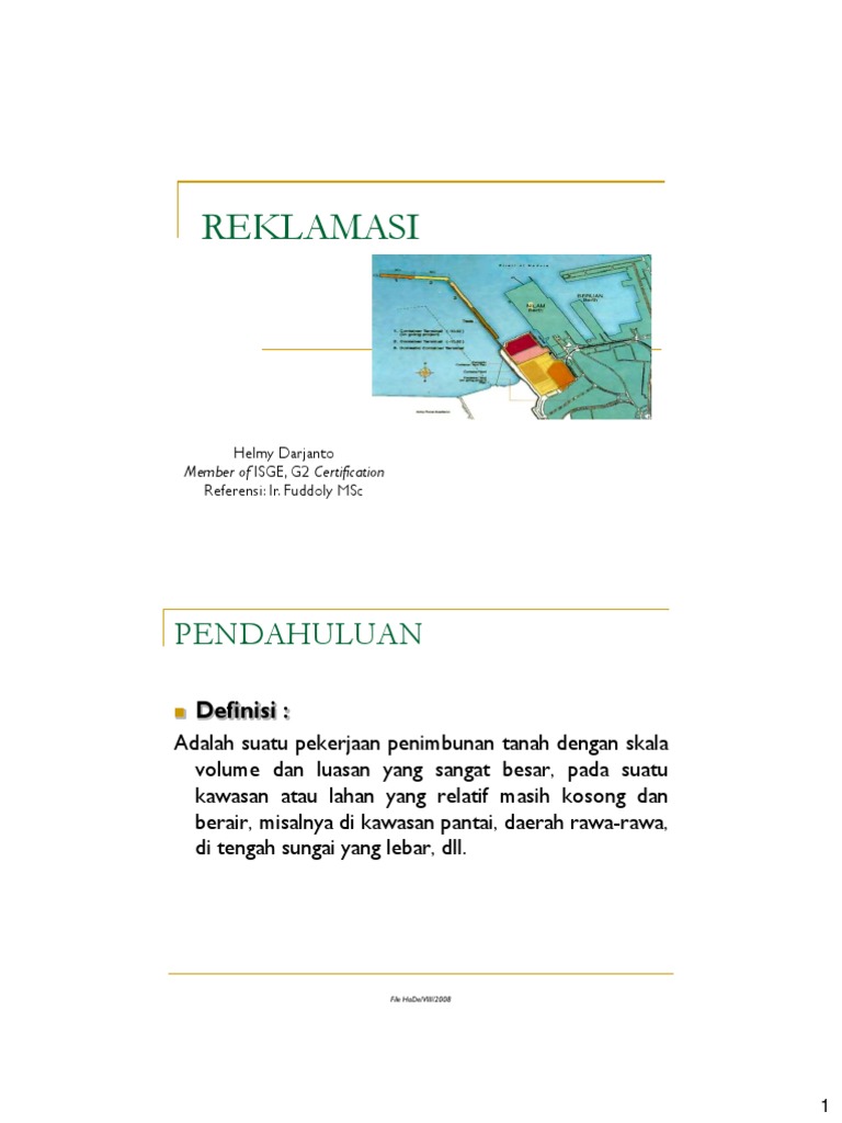 Reklamasi Tanah: Metode & Tantangan | PDF