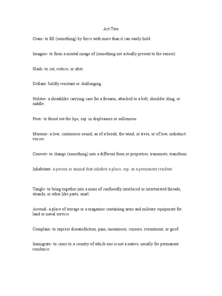 Act Two | PDF