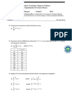 Examen Unidad I. Calculo Integral. (2014)