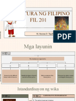 Istruktura NG Filipino FIL 201: Ni: Rexson D. Taguba, LPT