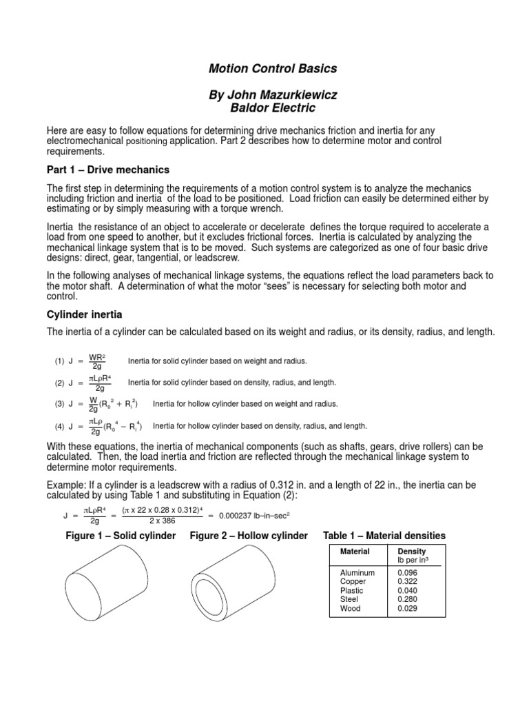 Motion Control Basics by John Mazurkiewicz Baldor Electric Part 1