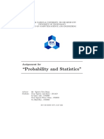 "Probability and Statistics": Assignment For
