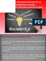 XIV PANCASILA MENJADI DASAR NILAI PENGEMBANGAN ILMU Konsep, Dinamika, Tantangan, Esensi Dan Urgensi