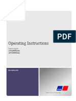 MTU 12/16V2000Gx6x Operating Instructions