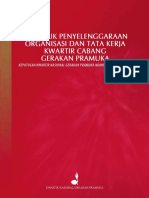 Jukran Organisasi Dan Tata Kerja Kwartir Cabang Gerakan Pramuka