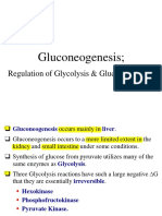 Gluconeogenesis : Regulation of Glycolysis & Gluconeogenesis
