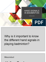 Hand Signals in Badminton: Module #2