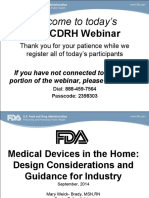 FDA Webinar on Home Medical Devices