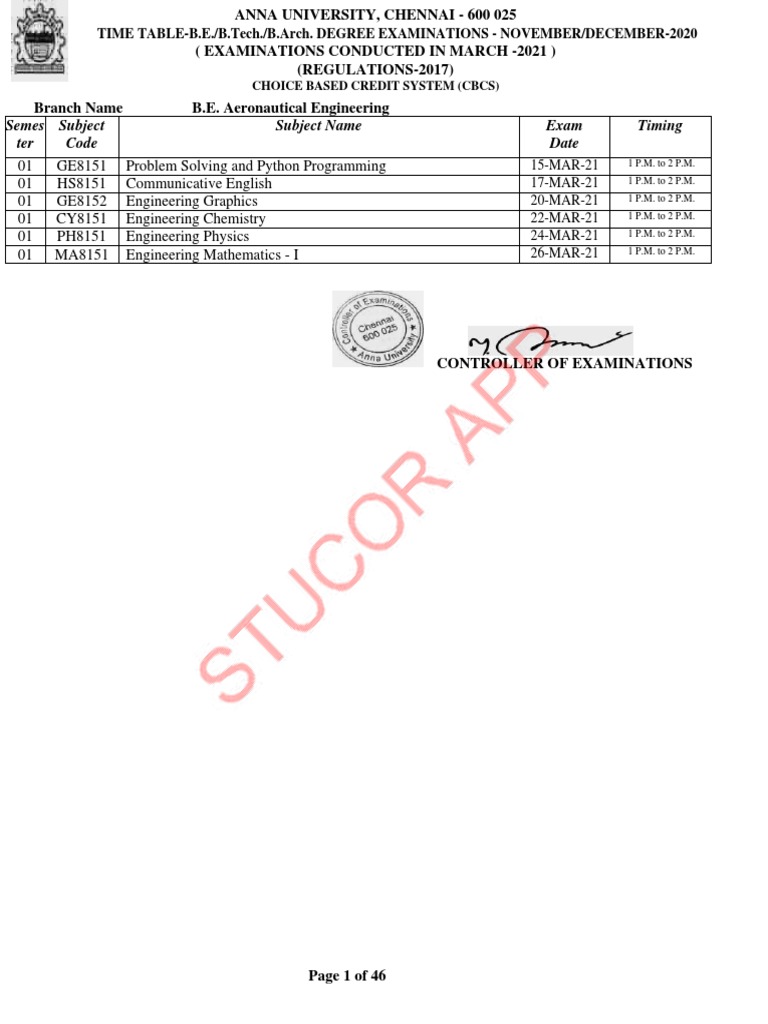 Semes ter subject name subject code exam date timing descargar gratis