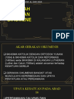 Sejarah Gerakan Oikumene Internasional Dan Asia