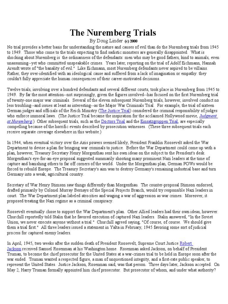 The Nuremberg Trials