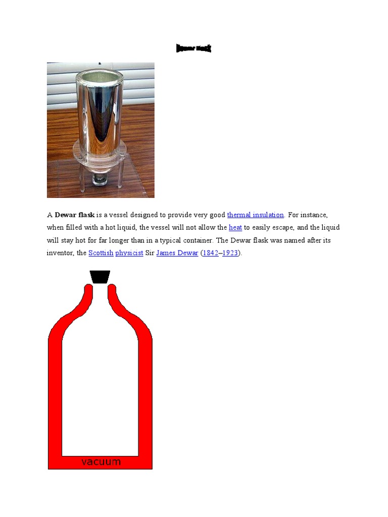 Fllash Dewar PDF Phases Of Matter Heat Transfer