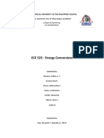 ECE 523 - Energy Conversions: Technological University of The Philippines Visayas