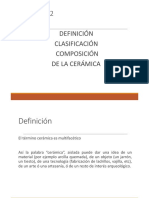Definición, Clasificación y Composición de La Cerámica 14 de Mayo 2020