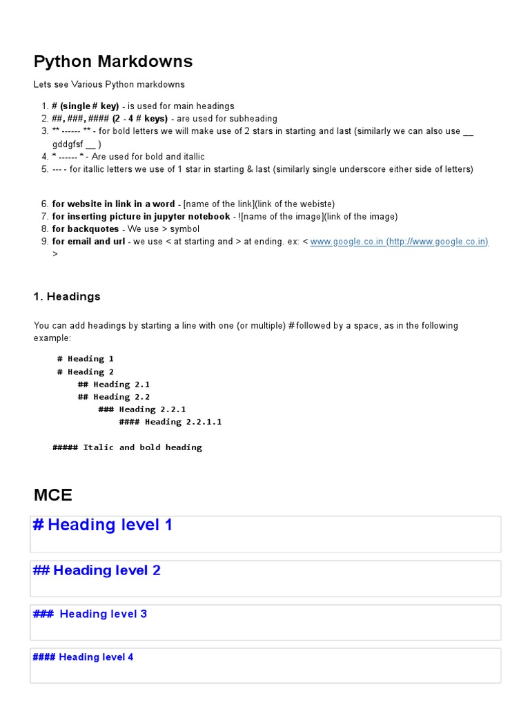 Python Markdown | PDF | Html Element | Machine Learning