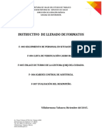 Instructivo para Llenar El Formato de Jefas