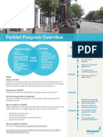 Parklet Program Overview: Applicant Role City Role