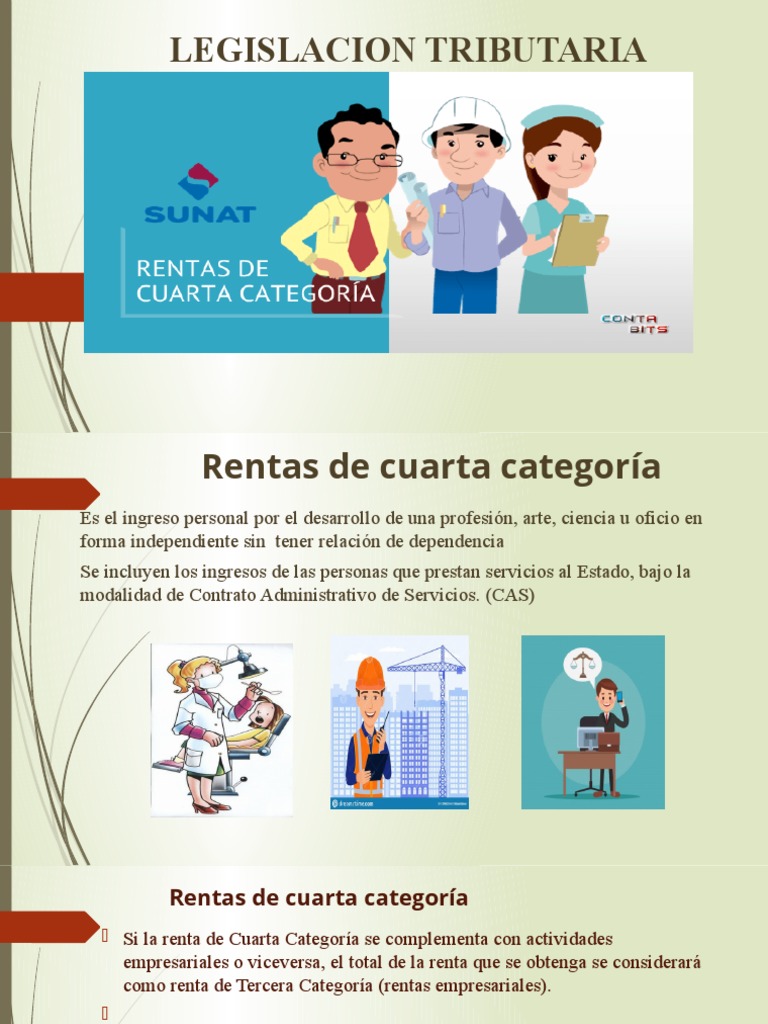 Renta de Cuarta Categoría y Obligaciones | PDF | Impuesto sobre la ...