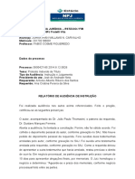 Audiência de instrução sobre protesto indevido de título