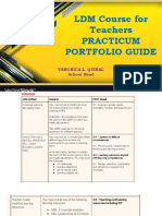 LDM Course For Teachers Practicum Portfolio Guide: Veronica L. Quibal School Head