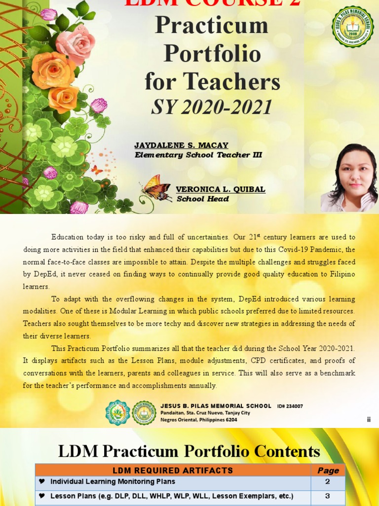 Teacher's Practicum Portfolio | PDF | Learning | Educational Technology