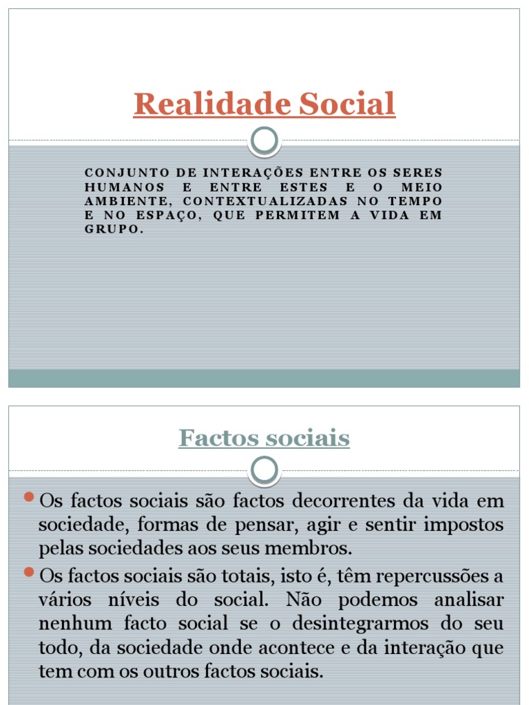 Métodos de Análise da Realidade Social | PDF | Sociologia | Conhecimento