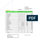 Invoice: NO Item Qty Order Satuan Price (RP) Total Price (RP)