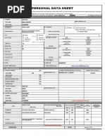 Personal Data Sheet Template | PDF