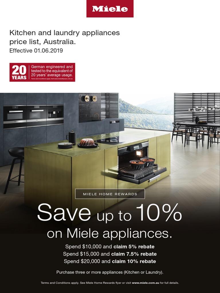 Miele Price List June19 PDF Washing Machine Dishwasher