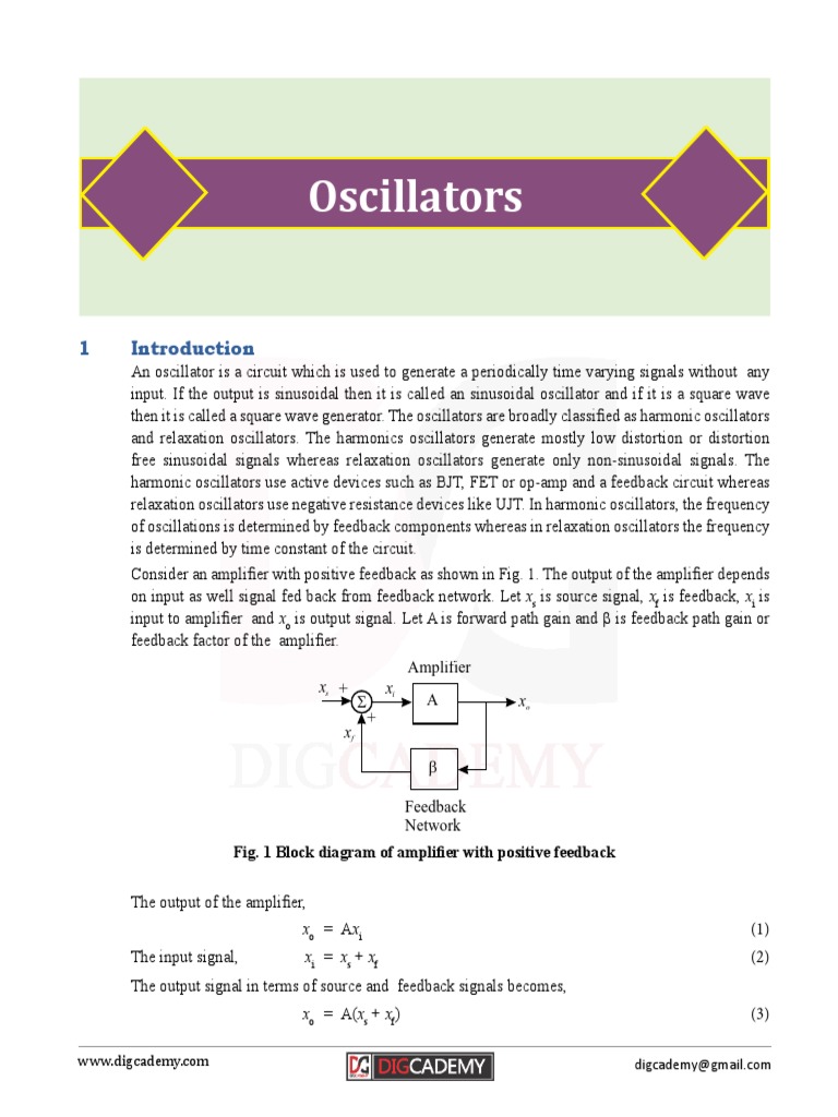 Principles and Design Considerations of Oscillator Circuits PDF