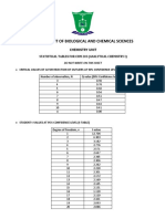 Department of Biological and Chemical Sciences: Chemistry Unit