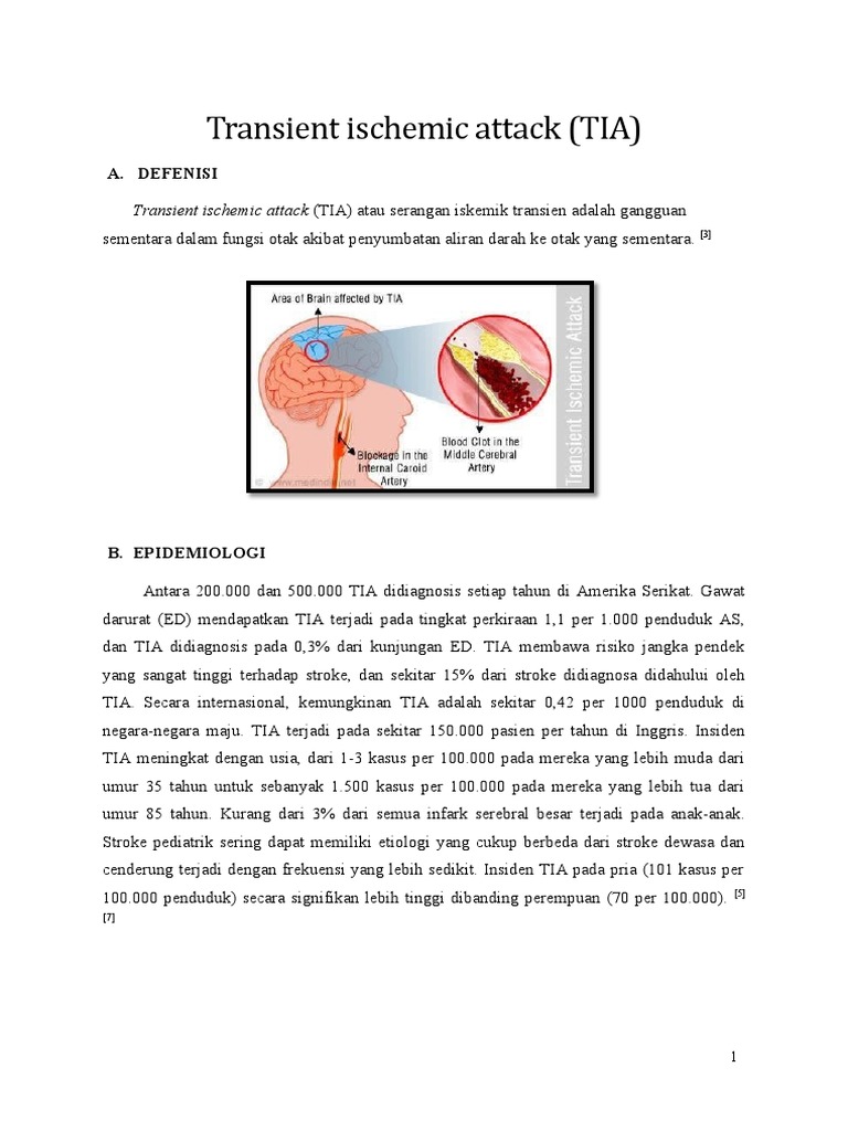 Transient Ischemic Attack (TIA) Atau Serangan Iskemik Transien Adalah ...