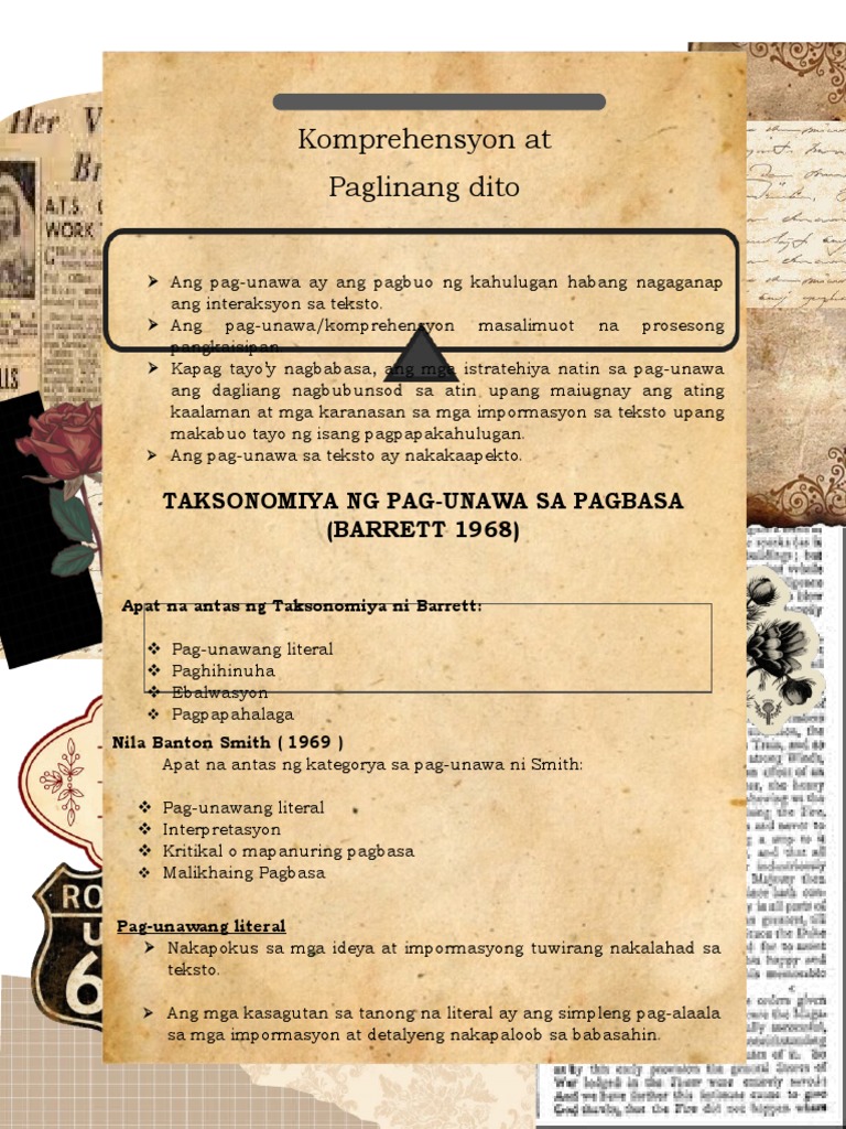 Komprehensyon at Paglinang Dito | PDF