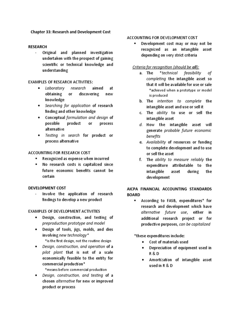 Understanding R&D Costs and Accounting | PDF | Intangible Asset | Expense