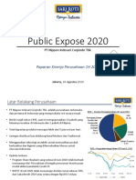 Public Expose 2020: Paparan Kinerja Perusahaan 1H 2020