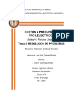 Costos y presupuestos en proyectos eléctricos