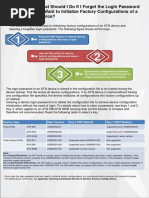 Initializing Factory Configurations and Clearing A Forgotten Login Password On An ATN Device