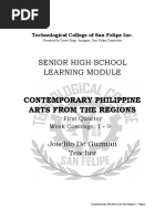 Senior High School Learning Module: Contemporary Philippine Arts From The Regions