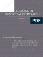 The Meaning of Nonverbal Expression: Created By: Nita Amania