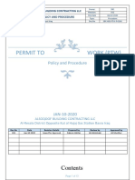 Permit To Work (PTW) : Policy and Procedure