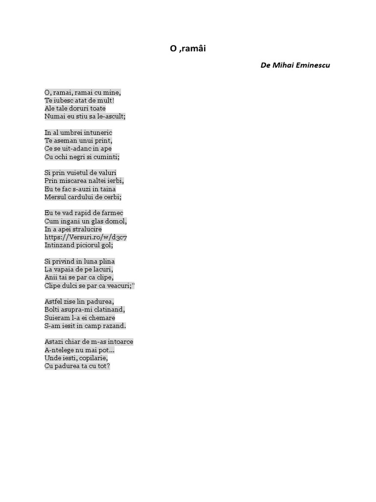 O Ramai Rezumat O, Ramai | PDF