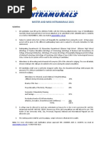 Guidelines and Criteria For Mister and Miss Intramurals 2021